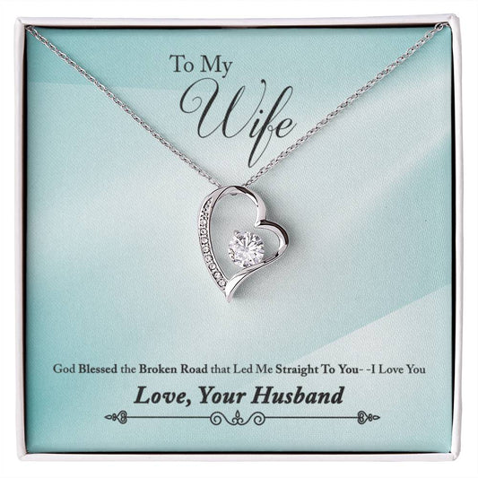 To Wife - God blessed - Forever Love Necklace