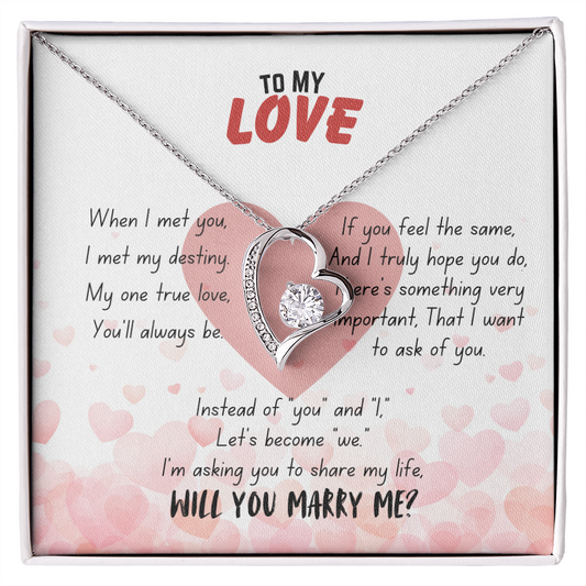 To my love - When I met you - Forever Love Necklace