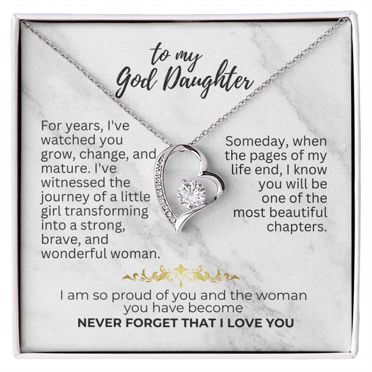 To God Daughter - For years - Forever Love Necklace