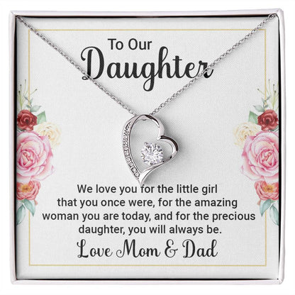 To Daughter - We love you - Forever Love Necklace