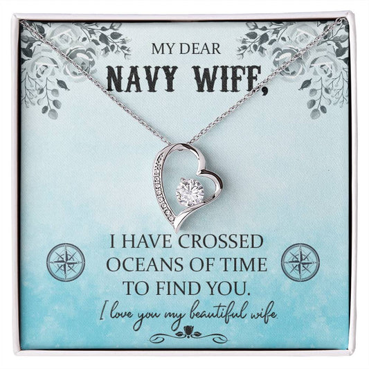 To Navy Wife - I have crossed - Forever Love Necklace