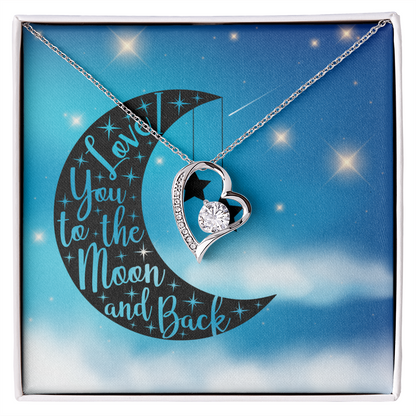 Love - To the moon and back - Forever Love Necklace