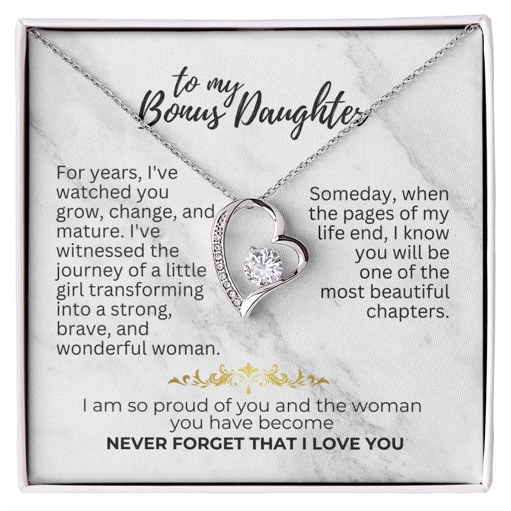 To Bonus Daughter - For years - Forever Love Necklace