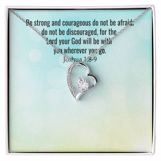 Verse - Joshua 1:8-9 - Forever Love Necklace