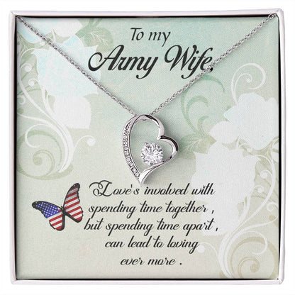 To Army Wife - Love's involved - Forever Love Necklace