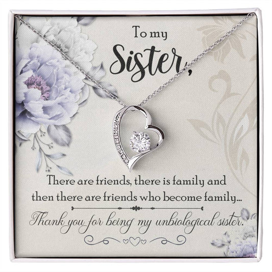 To Sister - There are friends - Forever Love Necklace