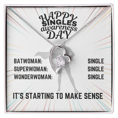 Happy Singles Awareness Day - Batwoman: Single - Forever Love Necklace