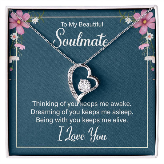 To Soulmate - Thinking of you - Forever Love Necklace