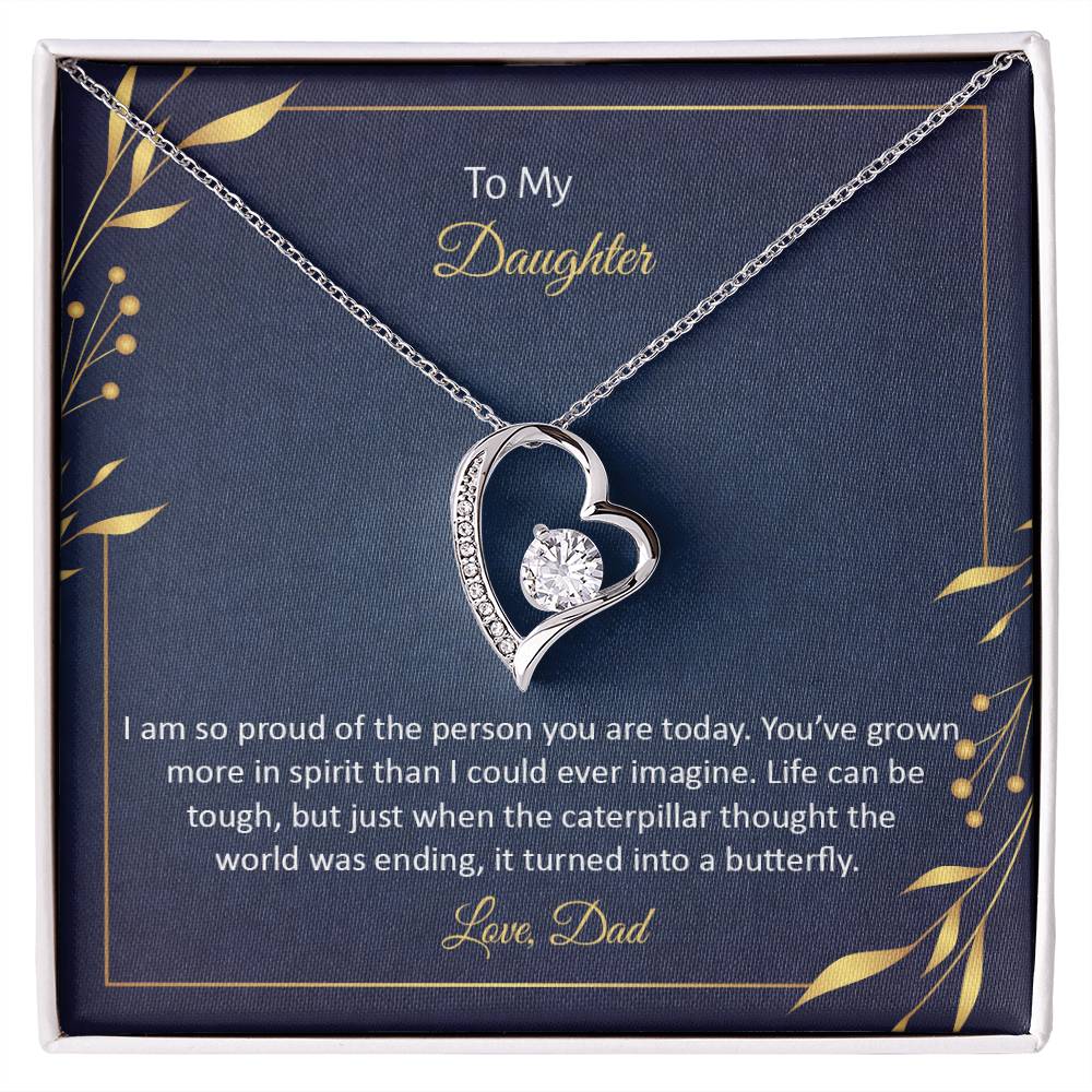 To Daughter - I am so proud - Forever Love Necklace