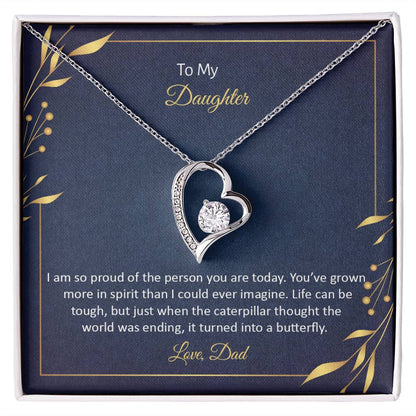 To Daughter - I am so proud - Forever Love Necklace