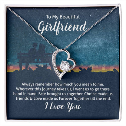 To Girlfriend - Always remember - Forever Love Necklace