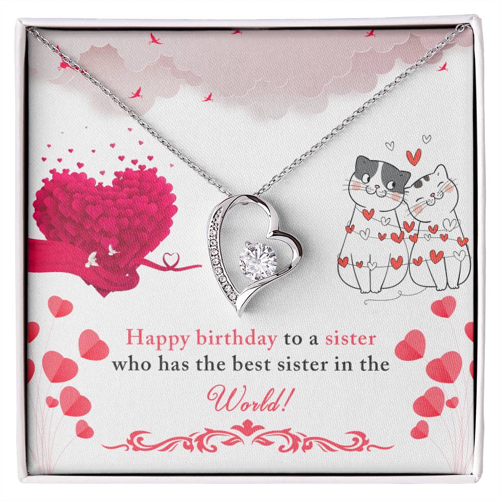 Birthday - To a sister - Forever Love Necklace