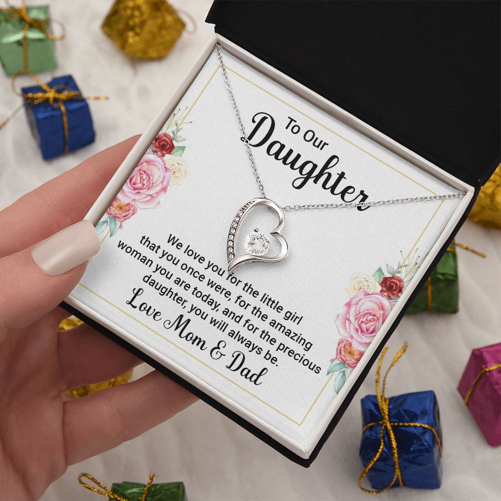 To Daughter - We love you - Forever Love Necklace