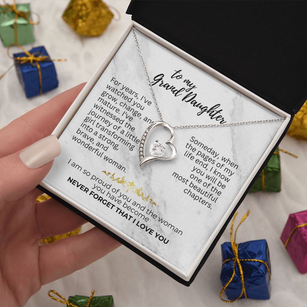 To Granddaughter - For years - Forever Love Necklace