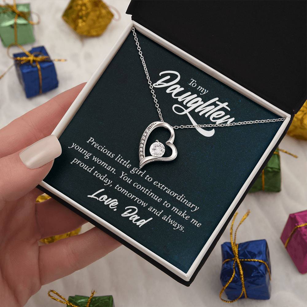 To Daughter - Precious little girl - Forever Love Necklace