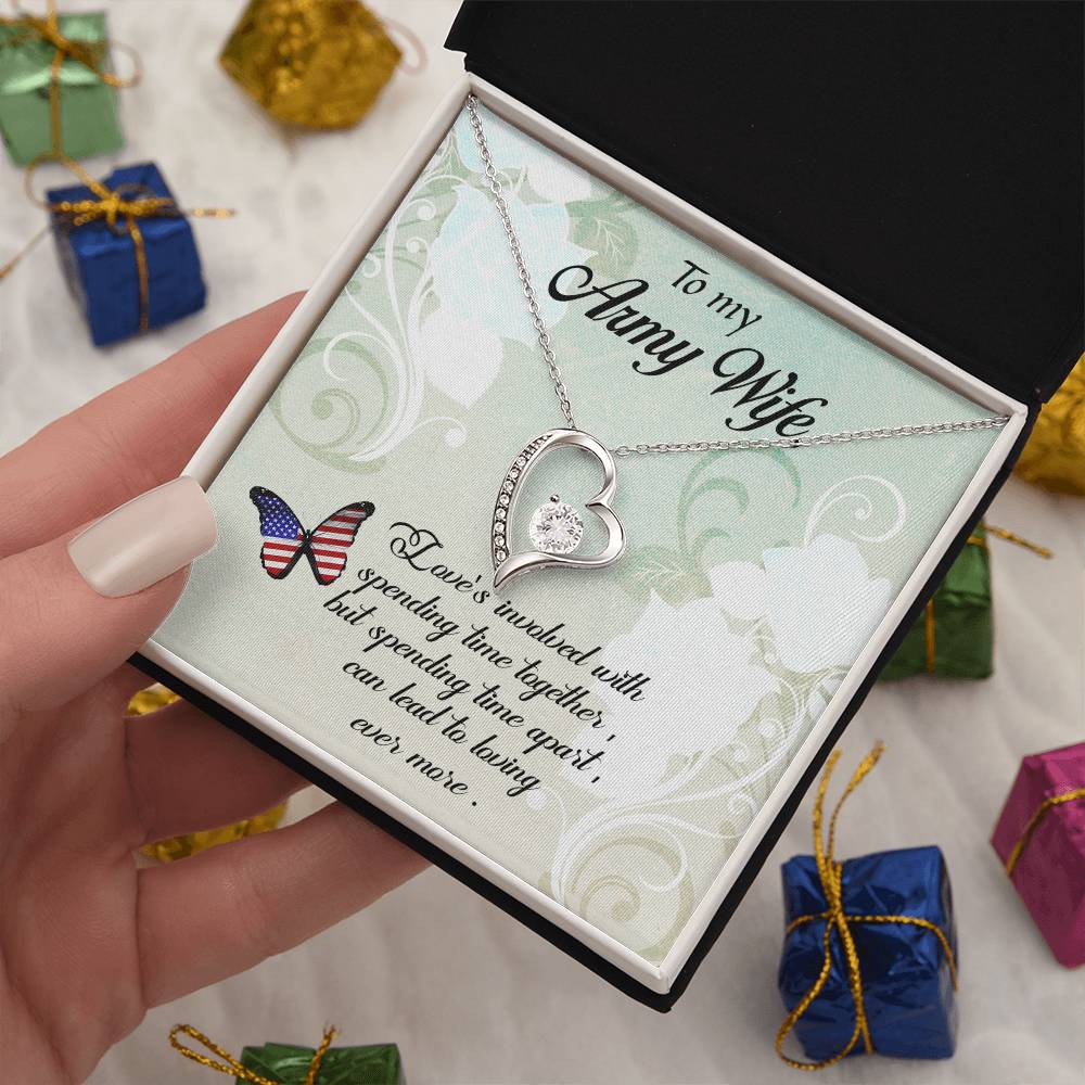 To Army Wife - Love's involved - Forever Love Necklace