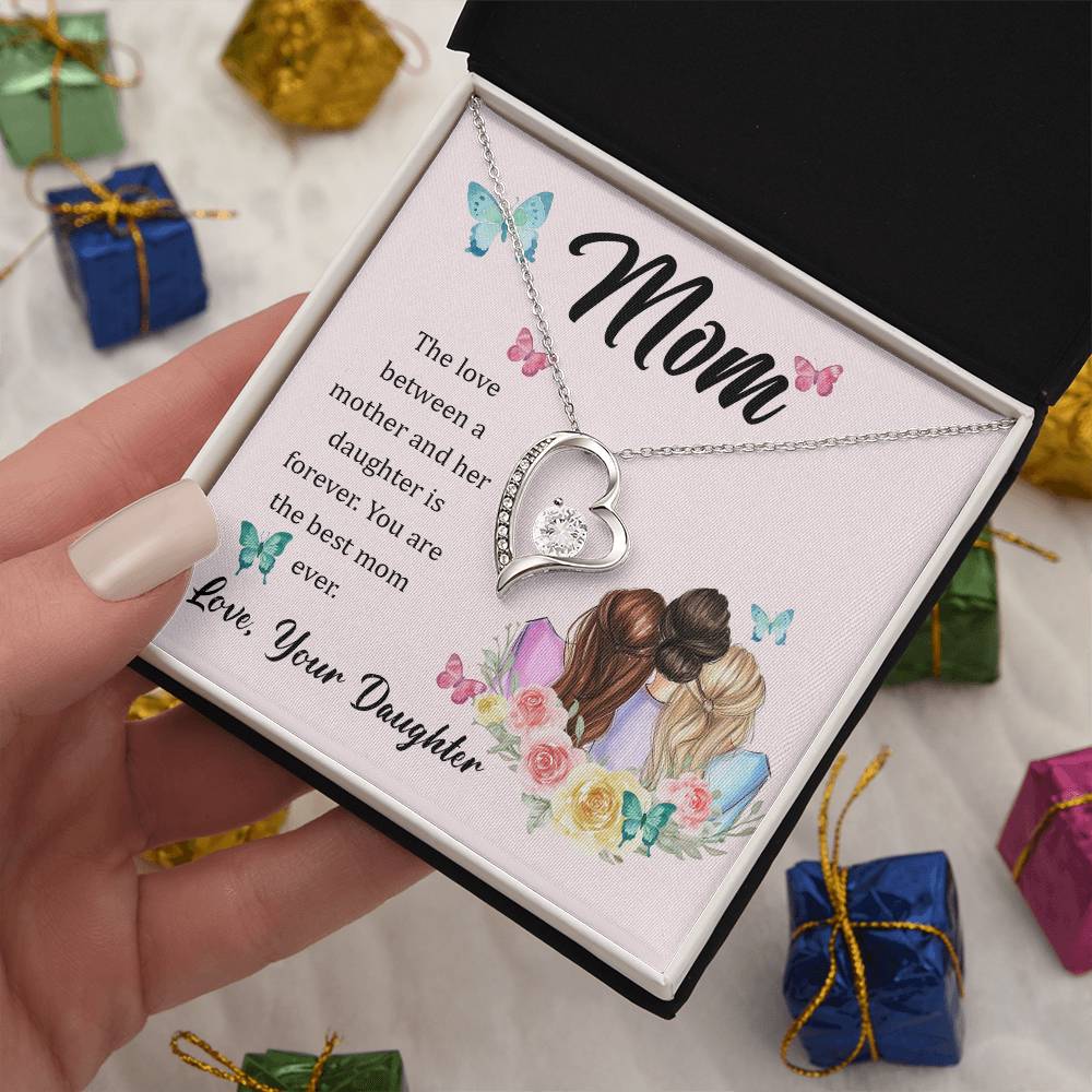 To Mom - The love between - Forever Love Necklace