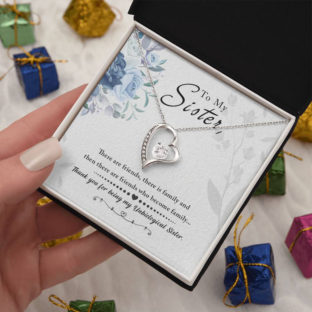 To Sister - There are friends - Forever Love Necklace