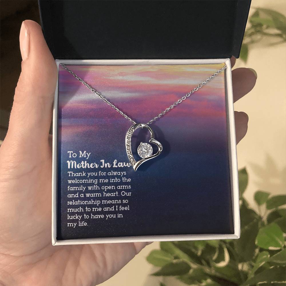 To Mother In Law - Thank you for always - Forever Love Necklace