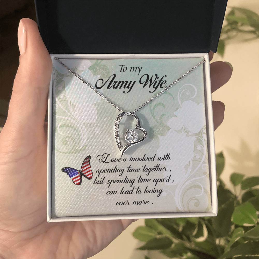 To Army Wife - Love's involved - Forever Love Necklace