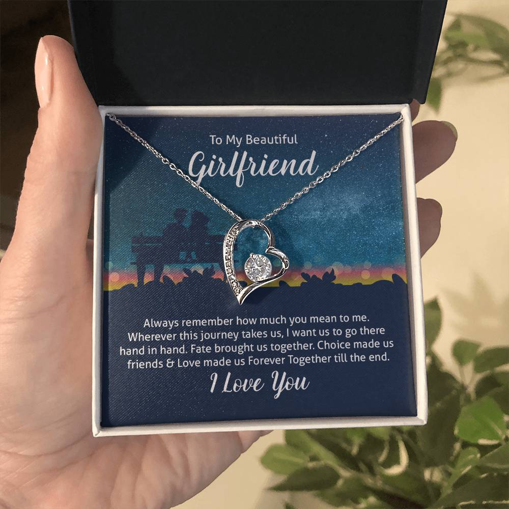 To Girlfriend - Always remember - Forever Love Necklace