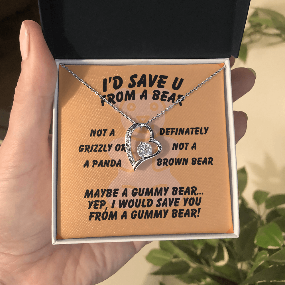 I'd save U - From a bear - Forever Love Necklace