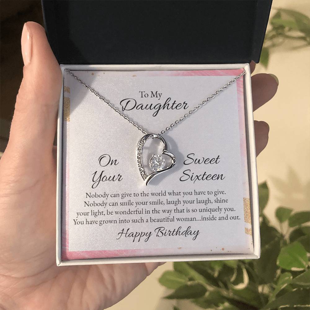 To Daughter - On your sweet sixteen - Forever Love Necklace