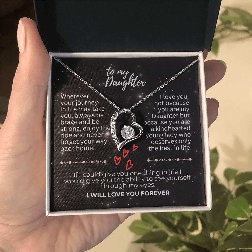 To Daughter - Wherever your journey - Forever Love Necklace