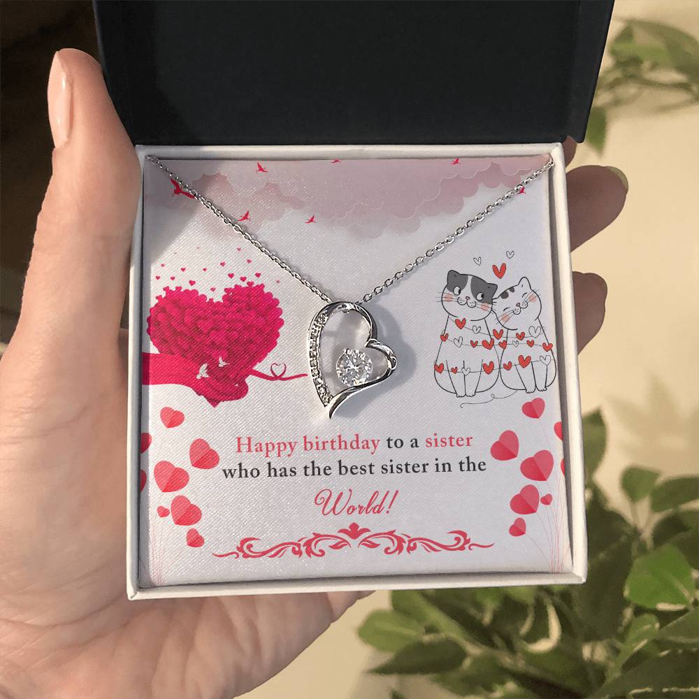 Birthday - To a sister - Forever Love Necklace