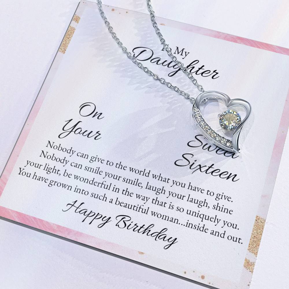 To Daughter - On your sweet sixteen - Forever Love Necklace