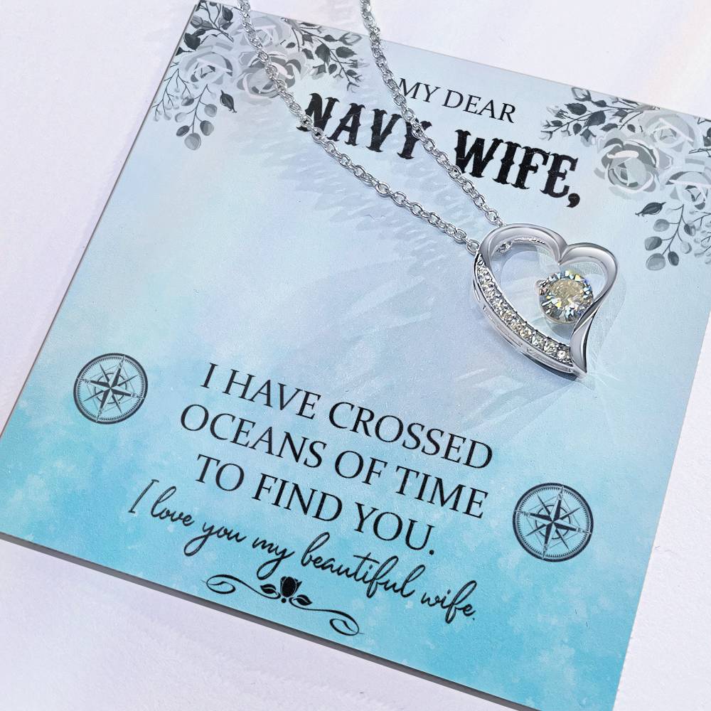 To Navy Wife - I have crossed - Forever Love Necklace