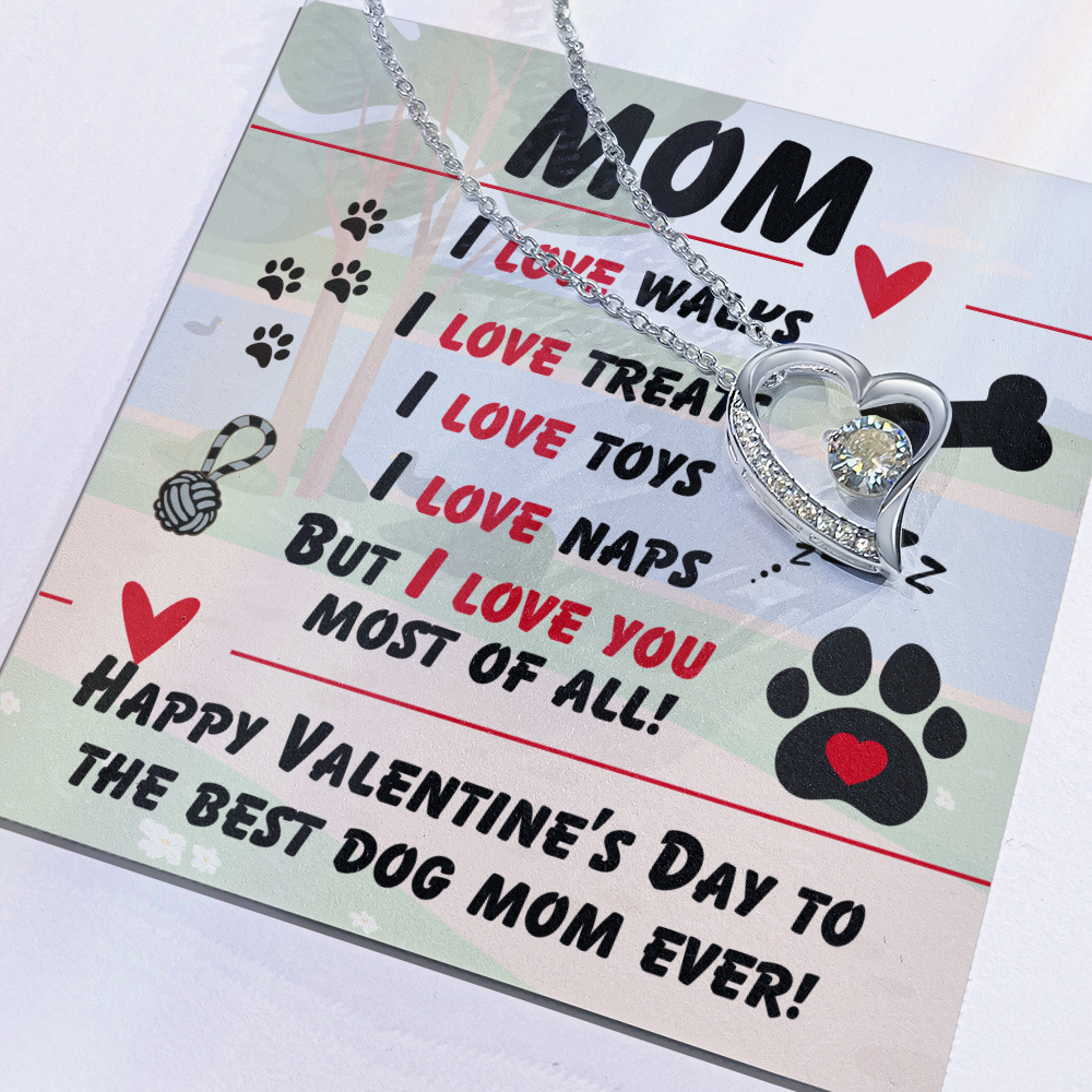 Mom - I love walks - Forever Love Necklace