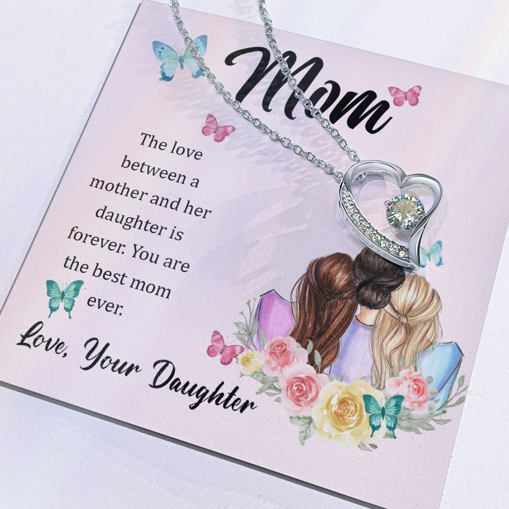 To Mom - The love between - Forever Love Necklace