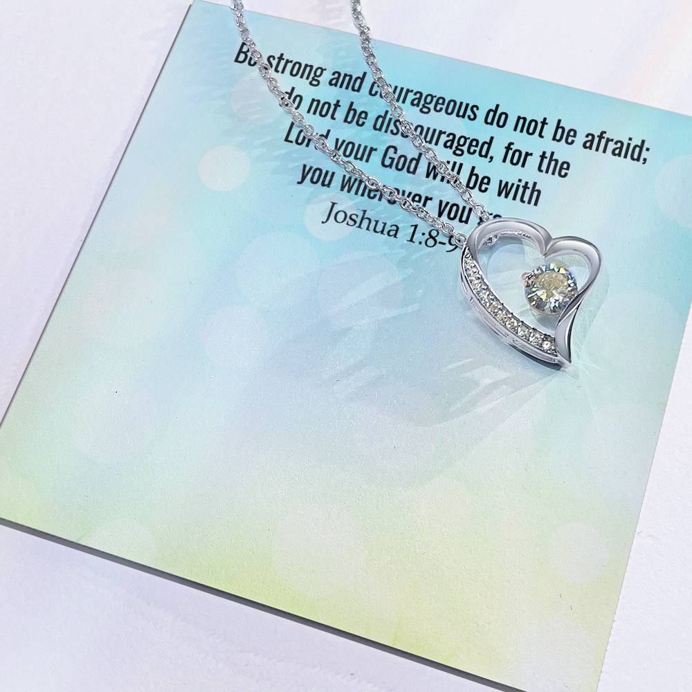 Verse - Joshua 1:8-9 - Forever Love Necklace