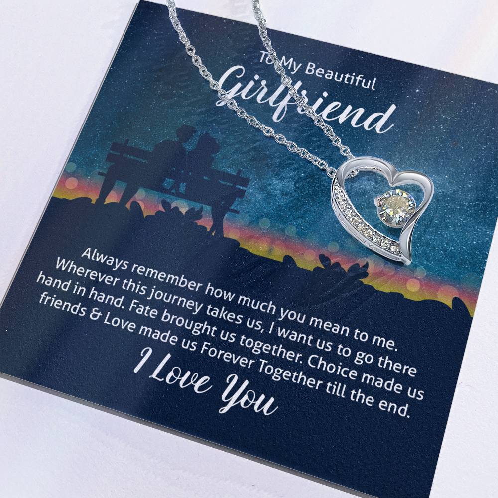 To Girlfriend - Always remember - Forever Love Necklace