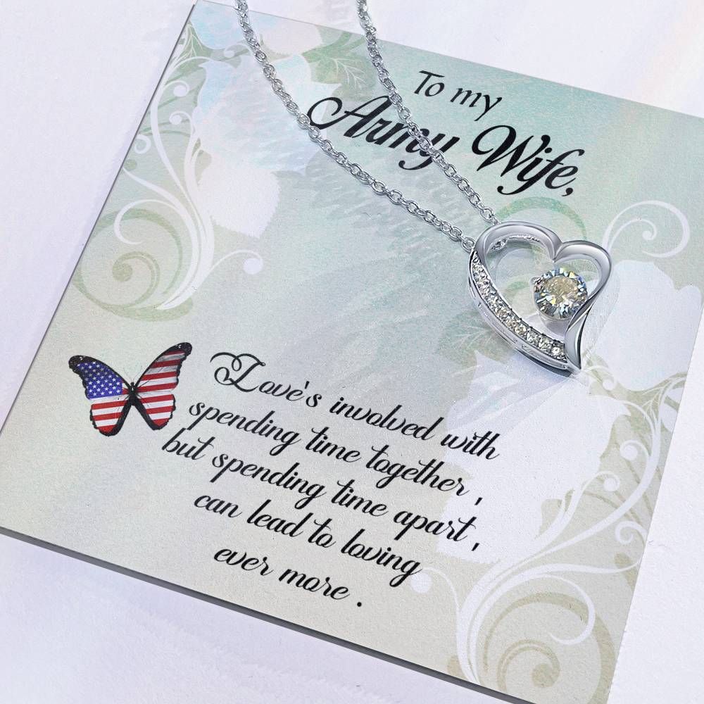 To Army Wife - Love's involved - Forever Love Necklace