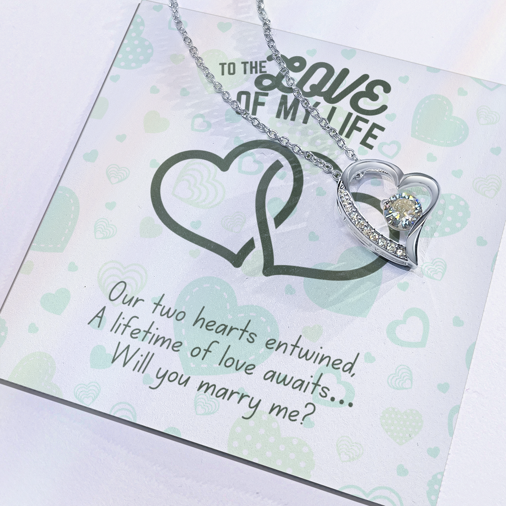 To the love of my life - Our two hearts - Forever Love Necklace