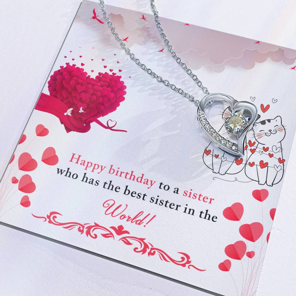 Birthday - To a sister - Forever Love Necklace