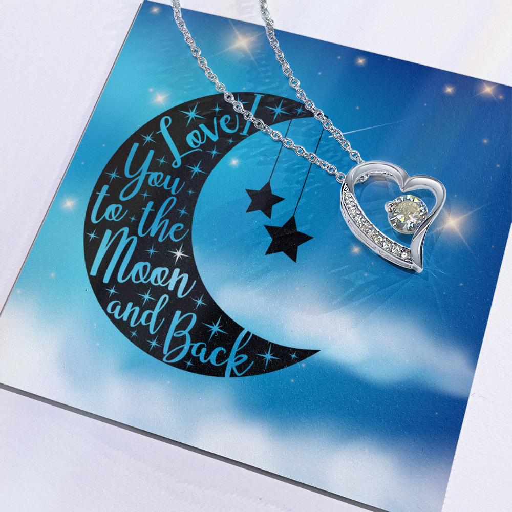 Love - To the moon and back - Forever Love Necklace