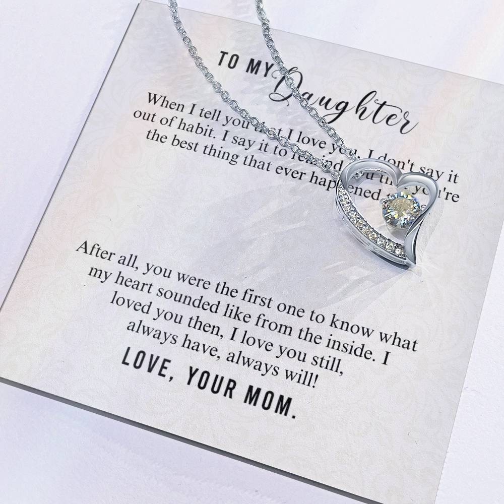 To Daughter - When I tell you - Forever Love Necklace