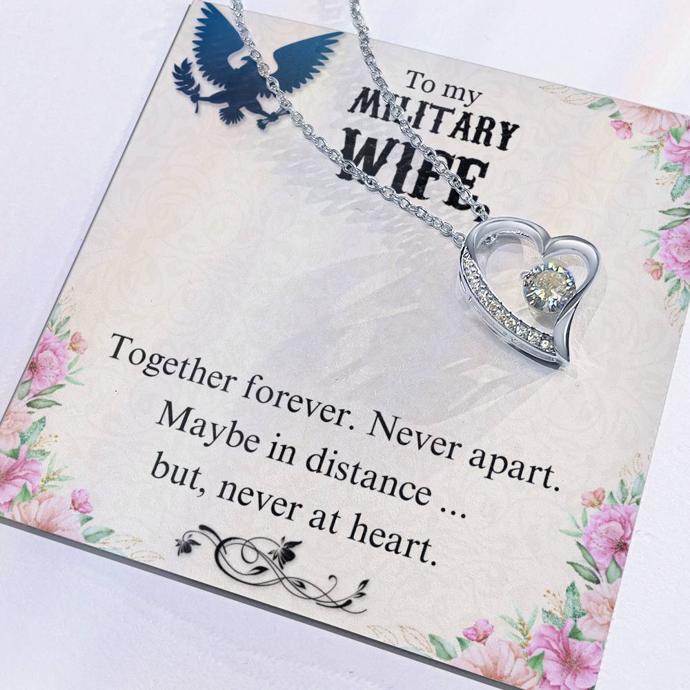 To Military Wife - Together forever - Forever Love Necklace