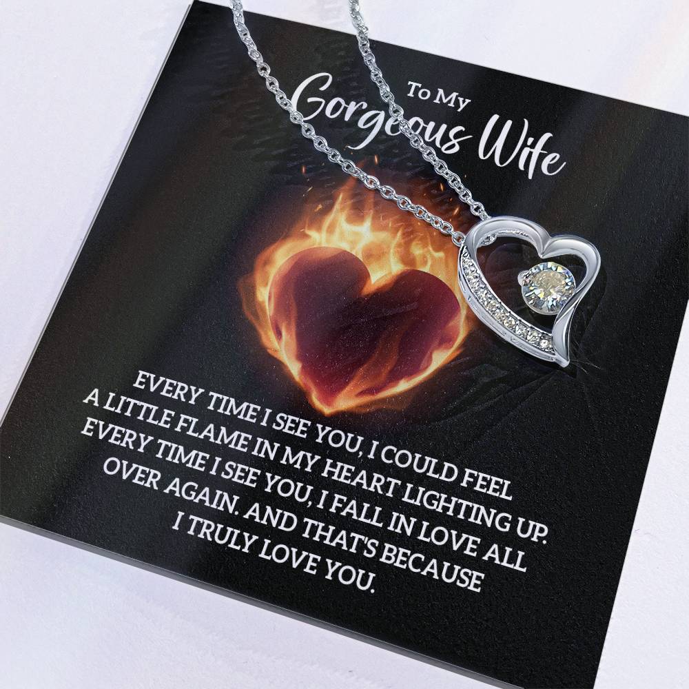 To Wife - Every time I see you - Forever Love Necklace