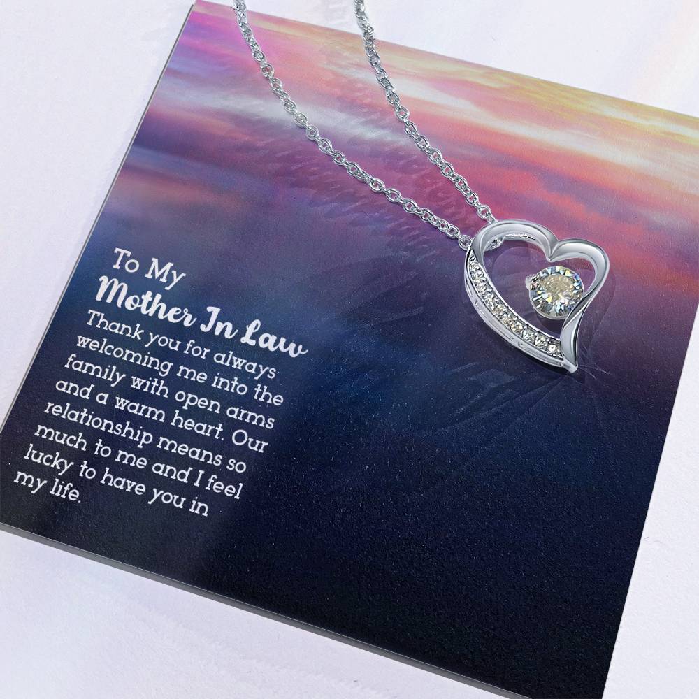 To Mother In Law - Thank you for always - Forever Love Necklace