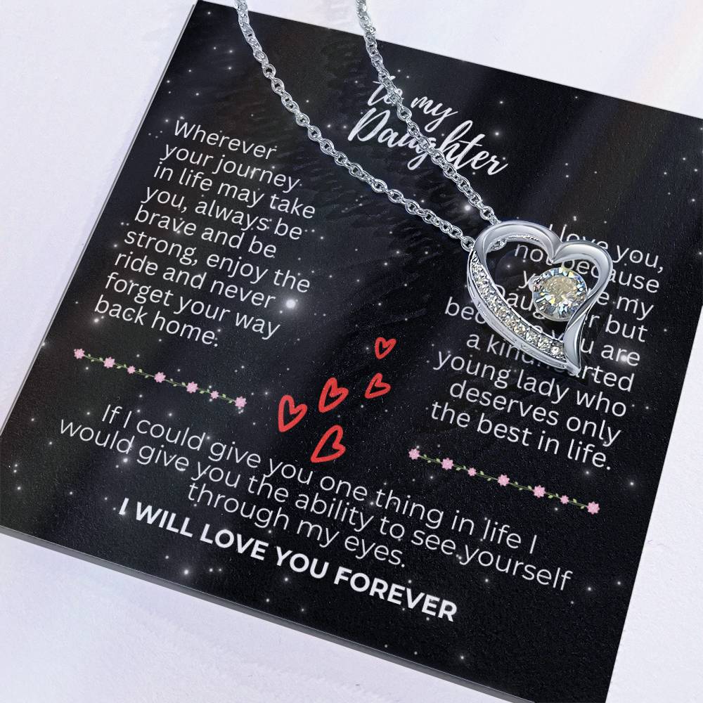 To Daughter - Wherever your journey - Forever Love Necklace