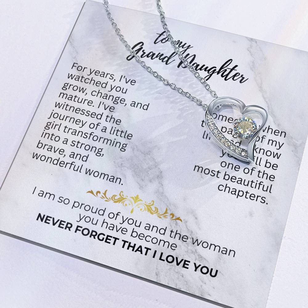 To Granddaughter - For years - Forever Love Necklace