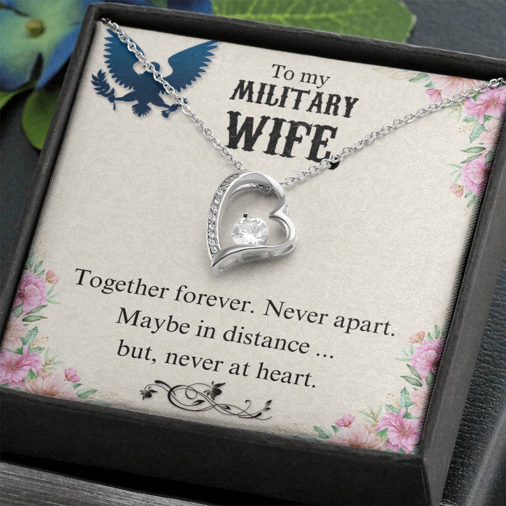 To Military Wife - Together forever - Forever Love Necklace