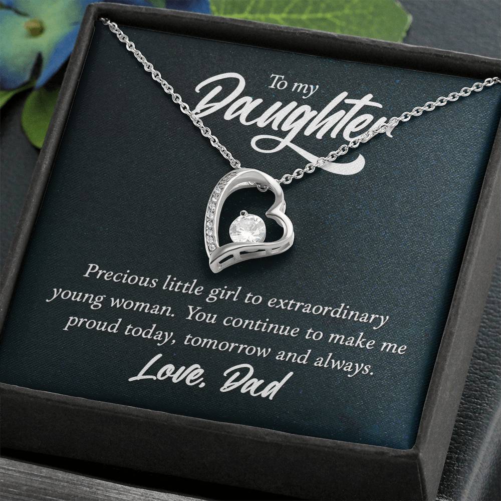 To Daughter - Precious little girl - Forever Love Necklace