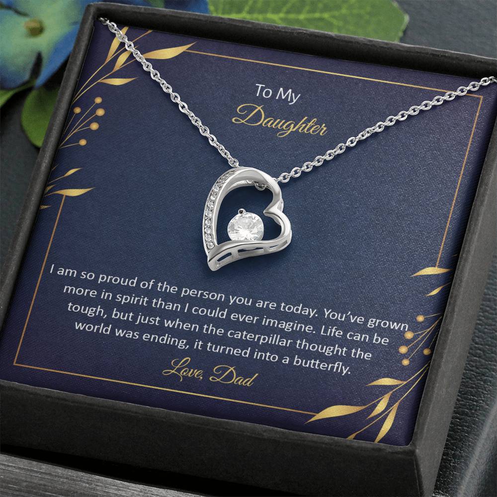 To Daughter - I am so proud - Forever Love Necklace