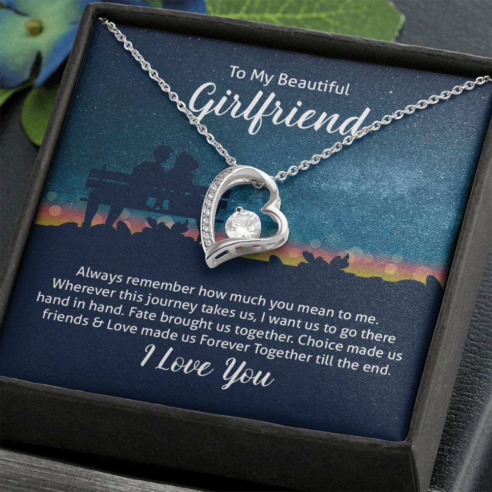 To Girlfriend - Always remember - Forever Love Necklace