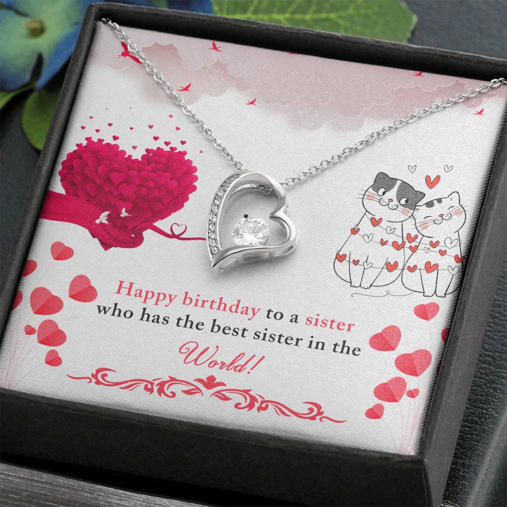 Birthday - To a sister - Forever Love Necklace